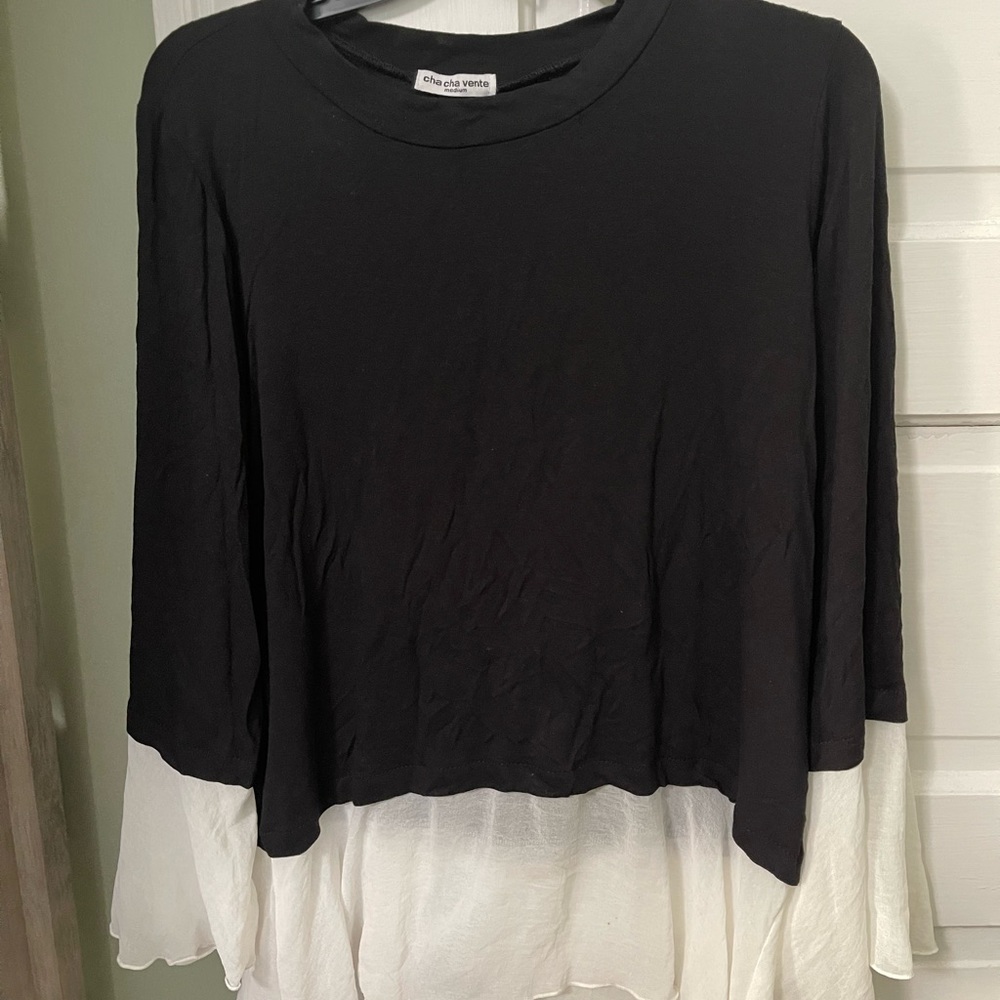 Black /white dressy blouse
